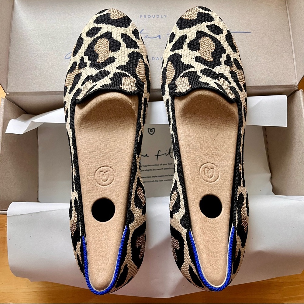 Rothy’s THE LOAFER, Size 10.5, in Desert Cat / Leopard Print - Picture 11 of 15